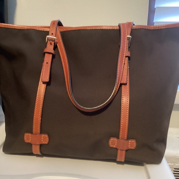 Dooney and Bourke, Nylon Tote, Brown - Picture 2 of 9
